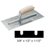 Show details for 12" x 5" Stainless Steel EIFS 3/8" x 1/2" x 1-1/2" Notch Trowel with Wood Handle Picture of 12" x 5" Stainless Steel EIFS 3/8" x 1/2" x 1-1/2" Notch Trowel with Wood Handle