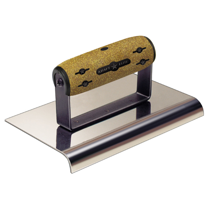 Picture of 6" x 6"  1/8"R Elite Series Five Star™ Stainless Steel Cement Edger with Cork Handle