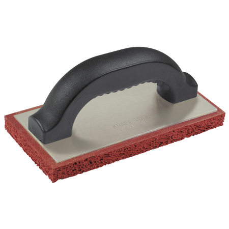 Picture of 8" x 4" Fine Cell Red Rubber Float with Plastic Handle