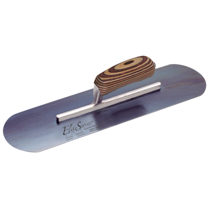 Picture of Elite Series Five Star™ 16" x 4" Blue Steel Pool Trowel with Laminated Wood Handle on a 7-7/8" Short Shank